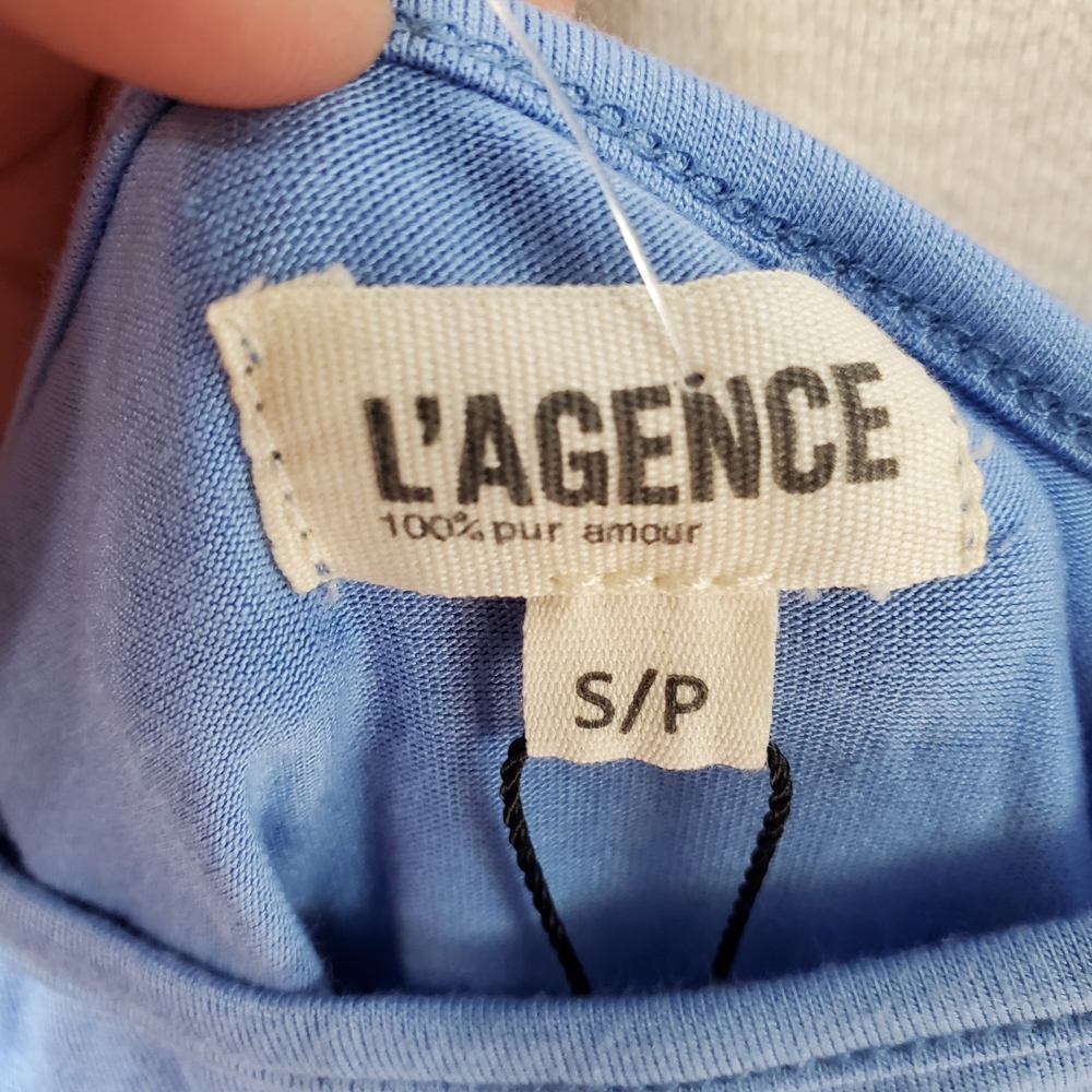 L'AGENCE Blue and White Bodysuit Size S - Picture 3 of 4